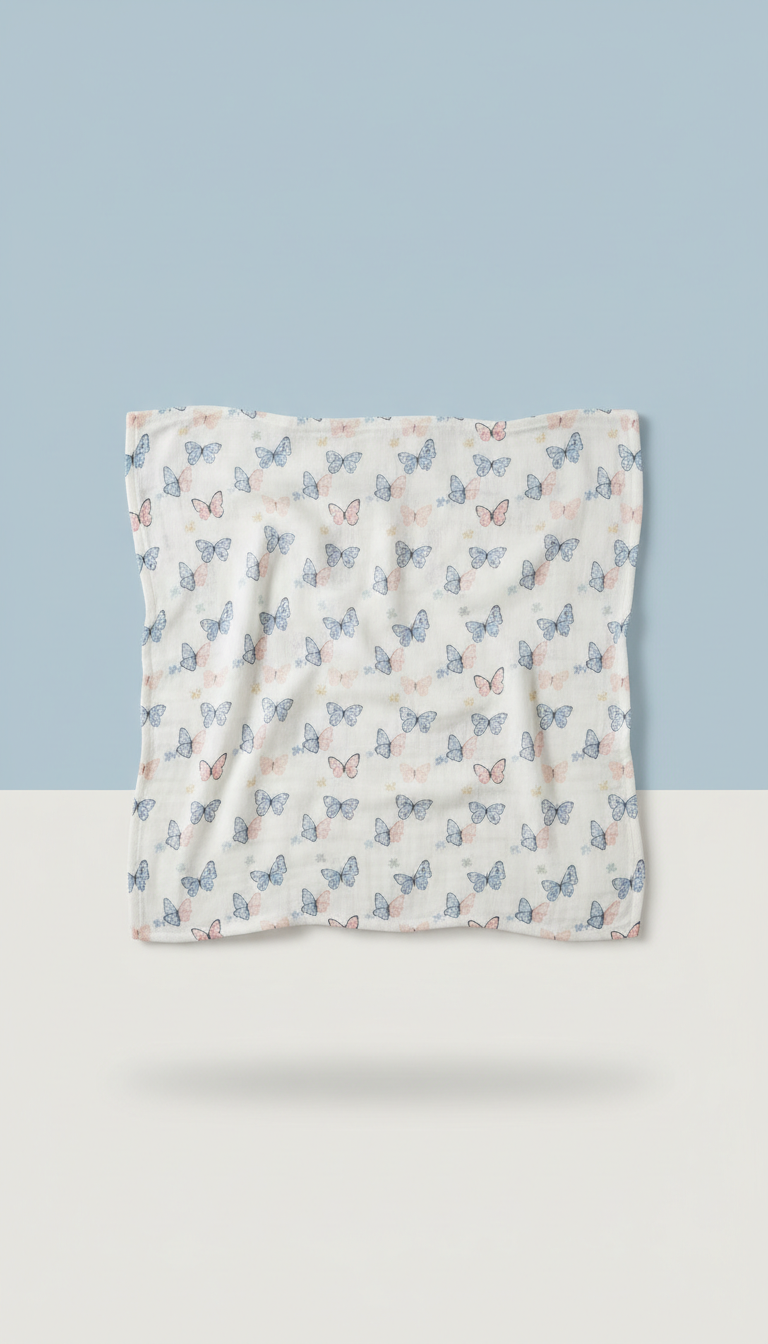 Swaddle Blanket In Sky Mist